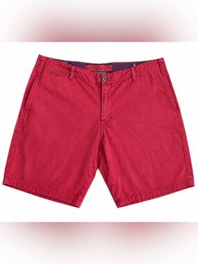 Paperbacks Red Cotton Chino Shorts Men’s Size 40 Vintage Washed Casual